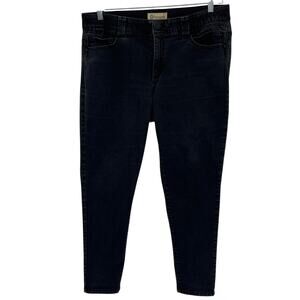Democracy Ab Technology Crop Skinny Womens Jeans Sz 16 Black Slimming Stretchy